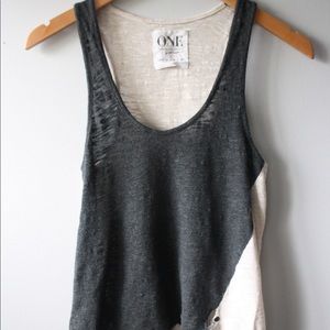 One Teaspoon asymmetrical tank top XS